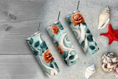 3D Beautiful Roses 20 oz Skinny Tumbler Sublimation Design Product Image 6