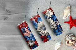 Patriotic Straight Tumbler Wrap, Digital Download PNG Product Image 6