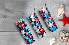 Stars Patriotic 3D Sublimation Design, 20oz Skinny Tumbler Product Image 6