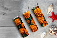 3D Marigold Flowers 20 oz Skinny Tumbler Sublimation Design Product Image 6
