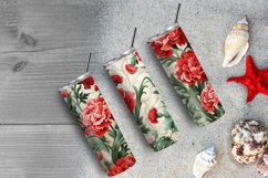 3D Carnations Flowers Tumbler Wrap, 3d Tumbler Wrap Product Image 6
