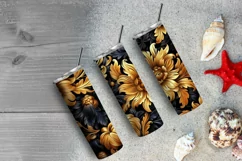 3D Flower Tumbler Wrap, Wild Flowers Illusion Digital Art Product Image 6