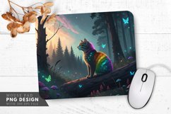 Enchanted Rainbow Cat Mouse Pad PNG Design Product Image 1