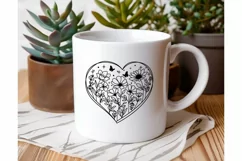 Flower in Heart Svg , Flowers Svg, Wildflower Svg, Product Image 7