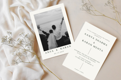 Elegant Minimalist Photo Wedding Invitation Template Canva Product Image 1
