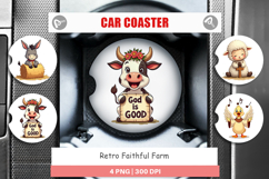 Car Coaster Retro Faith Farm Product Image 1