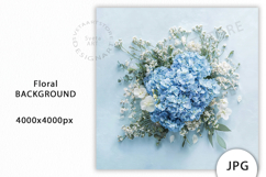 Blue Hydrangea Flowers Mockup JPG Product Image 1