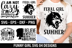 Funny Girl SVG Design - Good things come to those who hustl Product Image 1