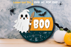 Halloween Ghost SVG laser cut files for Glowforge Product Image 1