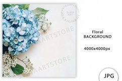 Blue Hydrangea Flowers Mockup JPG Product Image 1