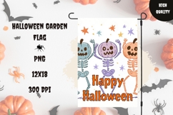 Halloween Skull Garden Flag, Happy Halloween Garden Flag PNG Product Image 1