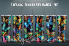 3D Tumbler Wrap| 3D Flowers Art Tumbler Sublimation Product Image 1