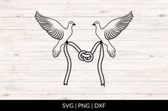 Wedding Doves With Rings SVG Product Image 1