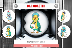 Car Coaster Nurse Parrot Product Image 1