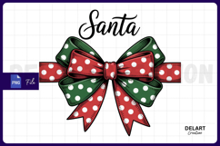 Christmas Coquette Santa Bow PNG Design Product Image 1