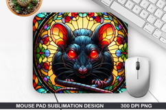 Halloween Rats Mouse Pad Sublimation,Halloween Mouse Pad PNG Product Image 1