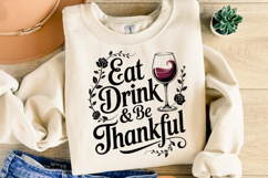 Eat Drink &amp; be Thankful Svg | Halloween Svg | Shirt Svg Product Image 2