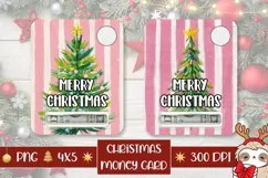 Pink Christmas Tree Money Card, Christmas Money Holder Product Image 1