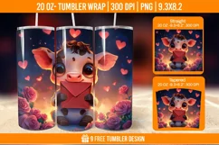 Highland Cow Tumbler Wrap Designs, Sublimation Wrap Product Image 1