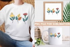 Vintage Botanical Flowers Clipart, Flower Sublimation Bundle Product Image 10