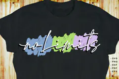 No Limits, Gym SVG, Fitness Motivational Quotes Shirt Design Product Image 2