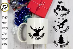 Christmas Round svg. Christmas Mug svg. Xmas Svg. Round Sign Product Image 2