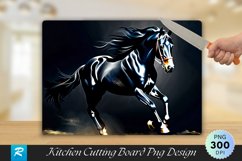 Black Horse Cutting Cutting Board PNG Design Product Image 1