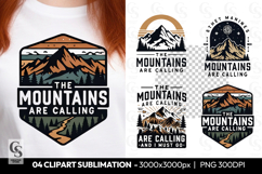 Mountain Adventure Clipart sublimatoin PNG Product Image 1