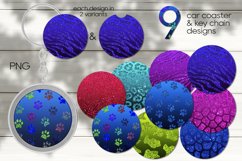 Glitter Animal print | Car coaster &amp; key chain design bundle Product Image 1