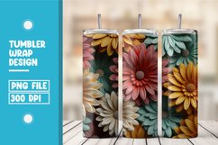 3d flower tumbler wrap sublimation Product Image 1