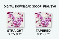 3D Orchid Flowers 20 oz Skinny Tumbler Sublimation Design Product Image 6