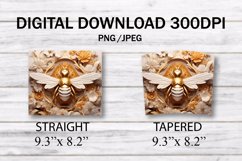 3D Bee Honeycomb 20 oz Skinny Tumbler Sublimation Design Product Image 7