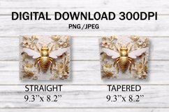3D Bee Honeycomb 20 oz Skinny Tumbler Sublimation Design Product Image 7