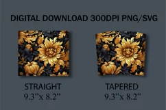 3D Flower Tumbler Wrap, Wild Flowers Illusion Digital Art Product Image 7