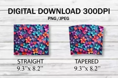 3D Floral Tumbler Wrap, 3D Embroidered Flowers 20 oz Tumbler Product Image 7