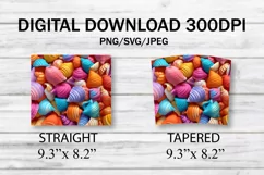 3D Seashells Beach 20oz Skinny Tumbler Sublimation Design Product Image 7