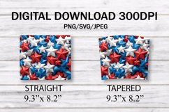 3D Patriotic Tumbler Wrap, 20oz Skinny Straight Tumbler Product Image 7