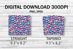 3D Hearts 20 oz Skinny Tumbler Sublimation Design, Heart PNG Product Image 7