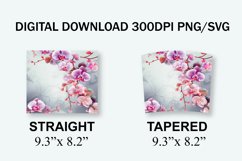 3D Orchid Flowers 20 oz Skinny Tumbler Sublimation Design Product Image 6