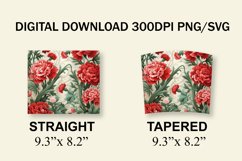 3D Carnations Flowers Tumbler Wrap, 3d Tumbler Wrap Product Image 7