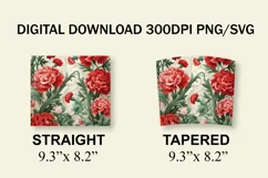3D Carnations Flowers Tumbler Wrap, 3d Tumbler Wrap Product Image 7