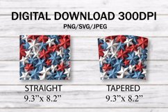 3D Puff Stars Tumbler, Stars Patriotic 20 oz Skinny Tumbler Product Image 7