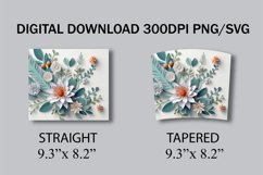 3D Floral Tumbler Wrap, 3D Flowers 20 oz Skinny Tumbler Product Image 7