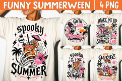 Funny Summerween PNG, Spooky Ghost Summer Sublimation Product Image 1