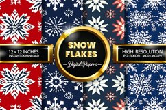 Snowflakes Digital Papers - 04 Variations Product Image 1