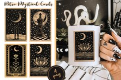 Retro Mystical cards Sublimation design, PNG. Product Image 1