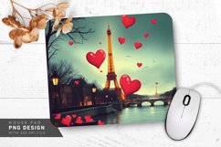 Paris Love Scene Mouse Pad PNG Design Product Image 1