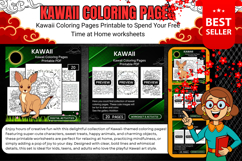 Kawaii Coloring Pages Printable Worksheets Activities school Product Image 1