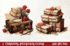 Antique Christmas Ornament Clipart, Christmas Clipart Product Image 1