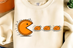 Funny Thanksgiving Pumpkin Pie Chasing PNG, Thanksgiving PNG Product Image 2
